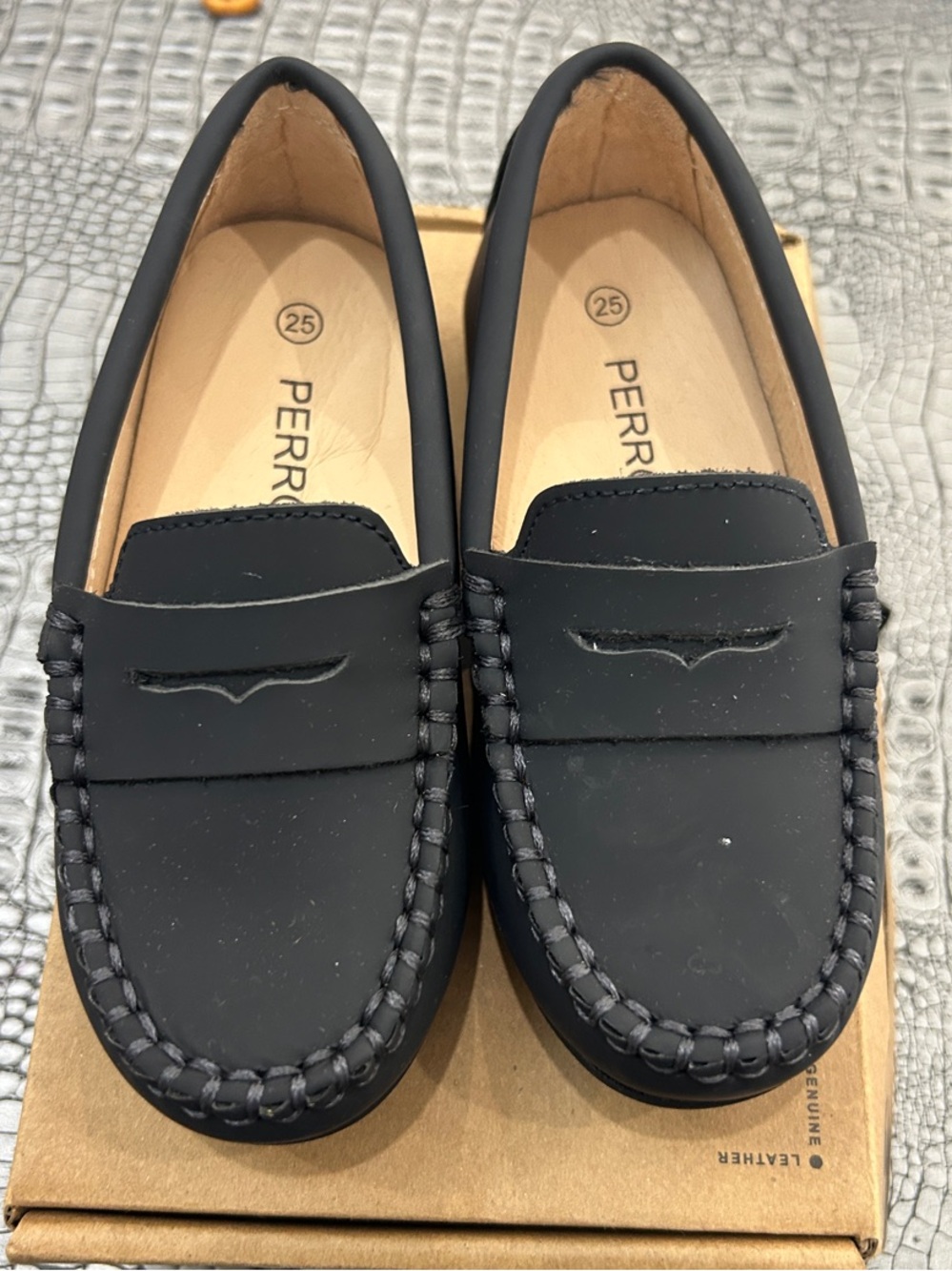 Children’s Black Leather Loafers